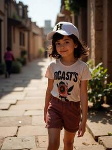 1 PC Solid White Baseball Cap With Letter Decor For 8-16 Years Old Boys/Girls, Classic Children Snapback Hat Daily Casual Wear - White - View 5