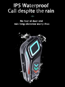 GENAI Wireless Earphones . Motorcycle Helmet Companion . Hands-Free Communication With HiFi Audio, LED Safety Lights, Waterproof, And Noise Reduction For Clear Riding Experience