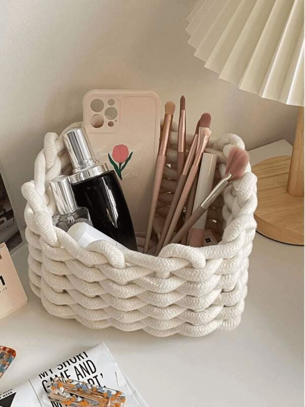 Hand-Woven Makeup Storage Case,2025The Most Popular Makeup Storage Case For Storing And Organizing Brushes And Skincare Products Makeup Storage Case Display Case Dressing Case Perfect For Countertops And Bathrooms,Back To School Season