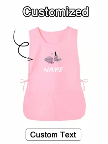 1 szt. Spersonalizowany nadruk, niestandardowy fartuch fryzjerski, spersonalizowany fartuch kuchenny, 2-kieszeniowy szybkoschnący fartuch domowy dla mężczyzn i kobiet, nowoczesny poliestrowy fartuch olejoodporny, szybkoschnący, jednolity kolor, do użytku w kuchni i domu