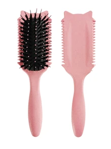 Cepillo para ondular el cabello, cepillo definidor de rizos para cabello rizado - Peine ventilado desenredante y de peinado | Reduce el tirón, realza los rizos, perfecto para el secado con secador de pelo