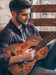 50pcs Set Cute Anime Neon Stickers, Aesthetic DIY Scrapbooking, Stationery, Guitar, Luggage, Decorative Stickers, Fun Doodle Stickers School Supplies,Back To School