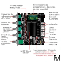 Amplificador 2.1 Hifi Stereo Subwoofer Con Bluetooth/ Remoto - Tipo de Enchufe A USA (110-127V) - Ver 4