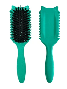 Cepillo para ondular el cabello, cepillo definidor de rizos para cabello rizado - Peine ventilado desenredante y de peinado | Reduce el tirón, realza los rizos, perfecto para el secado con secador de pelo