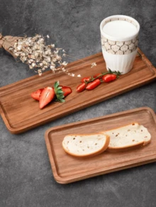 1 件木制托盘 - 多功能小吃托盘、甜点盘、奶酪板、水果托盘、早餐托盘、食物派对装饰托盘、牛排托盘、糖果托盘、寿司托盘、开胃菜托盘、装饰托盘、多用途木制托盘、可清洗、装饰性、豪华厨房配件、美食、家居 - 棕色 - 查看 5