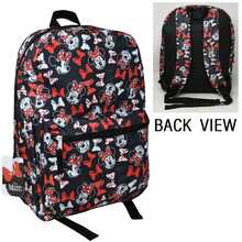 Disney & Bows All Over Print Black And Red 16" Backpack With Front Pocket - 黑色 - 查看 2