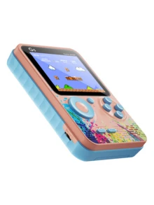 1 件复古手持游戏机，便携式口袋游戏机，高清彩色屏幕，USB 充电，可充电聚合物电池，怀旧娱乐，耳机插孔 - ABS 树脂机身，400mAh 锂电池 - 彩色 - 查看 5