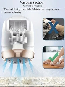 Electric Foot Grinder, Foot Dead Skin Remover With 3 Grinding Heads And LCD Display, Professional Hard Skin Removal, Foot Care Tool For Removing Cracked Heels, Calluses And Dead Skin, Foot File, Electric Foot Grinder, Creative Electric Foot Grinder, Home Exfoliating Tool, Perfect Gift For Wife, Husband And Female Friends - Multicolor - View 4