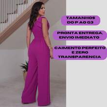 Women's Long Jumpsuit, Pantaloons With Elastic Back And Padded For All Occasions - Rosa Roja - Ver 3