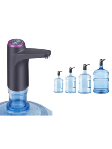 Dispensador de Agua Eléctrico Automático USB Recargable – Bomba Portátil para Garrafón, con Control Táctil - Negro - Ver 3