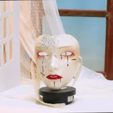 Steampunk Face Coverings Flower Pattern Masquerade Facewear Full Face Covering For Women - 彩色 - 查看 2