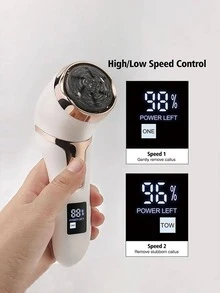 Electric Foot Grinder, Foot Dead Skin Remover With 3 Grinding Heads And LCD Display, Professional Hard Skin Removal, Foot Care Tool For Removing Cracked Heels, Calluses And Dead Skin, Foot File, Electric Foot Grinder, Creative Electric Foot Grinder, Home Exfoliating Tool, Perfect Gift For Wife, Husband And Female Friends - Multicolor - View 9