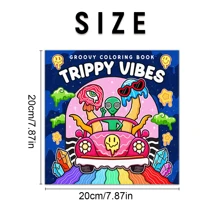 And Funky: Bold And Groovy Coloring Book For Adults Featuring Art, Wild Mushrooms, Aliens, Crazy Illusions, And Magical Worlds .,School Supplies,Back To School