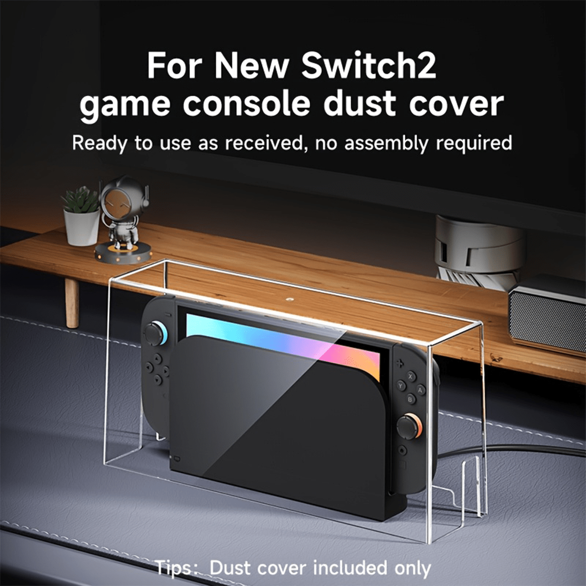 Transparent Anti-Dust Cover For 2 (2025)/Switch OLED/Switch NS, Scratch-Resistant And Anti-Drop Protection For Console And Dock. Compatible With Switch 2 Gen, Dock Protection Accessory. No Installation Required, Can Be Manually DIY Customized. With Openings On Both Sides For Charging Cable Connection, Smooth Edges Won't Hurt Hands.