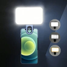 1 Stück LED Selfie Licht, Outdoor LED Fülllicht, tragbare Mini Handhalte Selfie Lampe, Fotografie Licht, Clip-On Selfie Ring Licht und Outdoor Aktivität Make-up Licht, 3-Farben einstellbares Selfie Licht, Schönheits- und Hautverfeinerungsfunktion, Computer Videokonferenz Licht, USB aufladbar, geeignet für Smartphone, Kamera, iPad, Videokonferenz, Live-Streaming, Laptop, Familienzusammenkunft, Weihnachtsparty-Shooting, praktische Beleuchtung