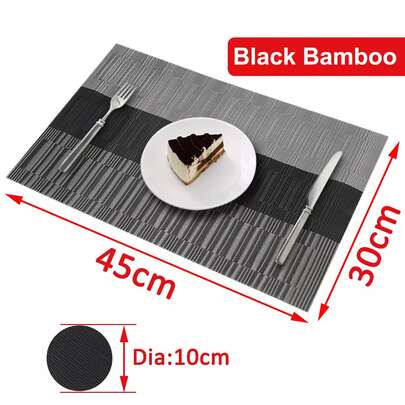 6 Set Placemats And Coasters Non-Slip Washable Dining PVC Table Mats