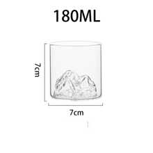 1pc-The Appealing And Magnificent Guanshan Cup Makes Your Life Full Of Excitement. Iceberg Shaped Glass, Cocktail Glass, Suitable For Any Beverage Juice Tea Coffee Glass, Cups Suitable For Parties, Bars And Family Gatherings, Can Be Used For Back To School, School Supplies, Chinese New Year, Valentine's Day.