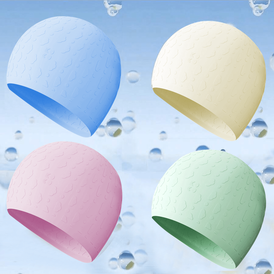 Silicone Kids Swimming Cap, Elastic & Comfortable, Suitable For 3-14 Years Old Children, For Swimming Pool And Beach, Summer Swim Cap