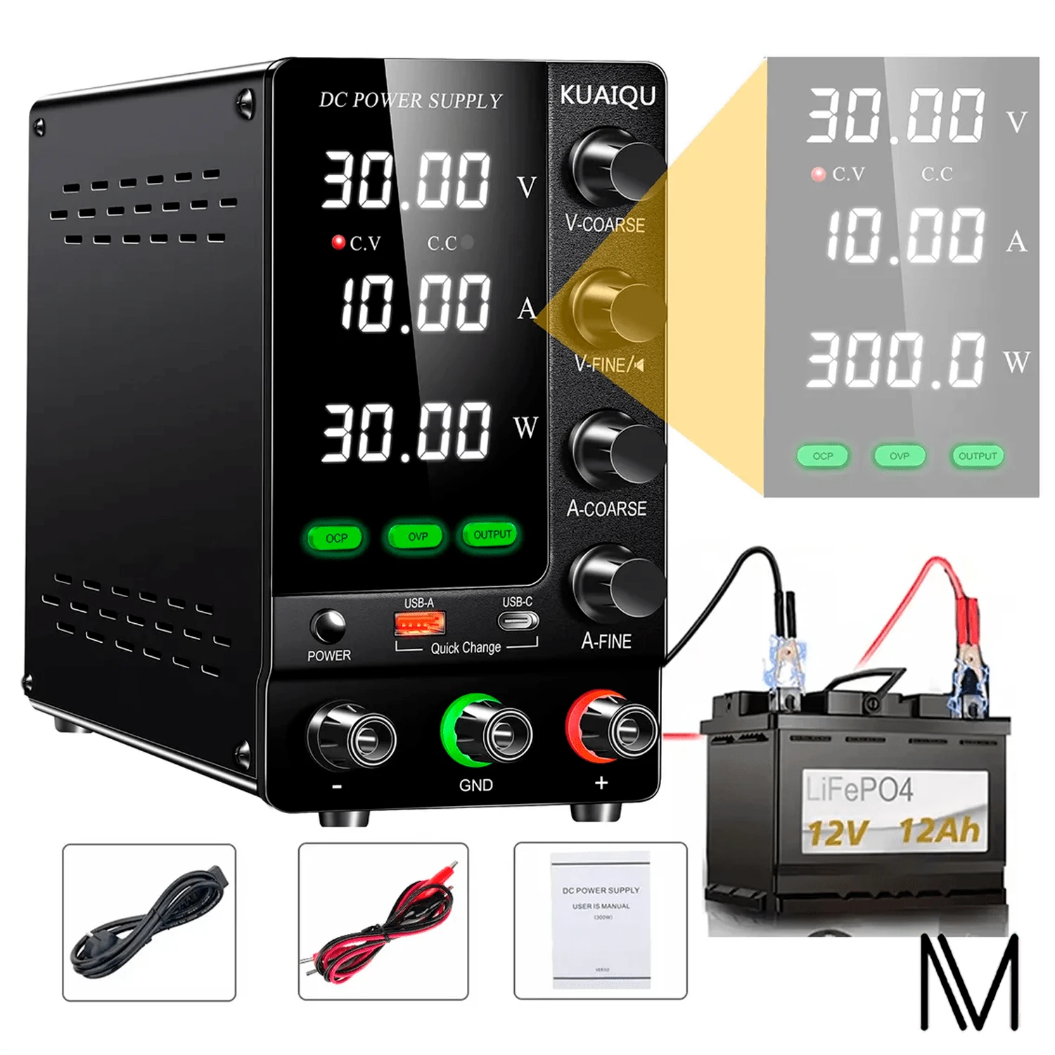 Fuente De Alimentación Regulable Laboratorio Ocp Ovp 30v 10a - Tipo de Enchufe A USA (110-127V) - Ver 1