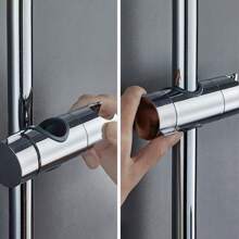 1set Shower Set Shower Head Holder, Slider Bar Adjustable Shower Head Holder For Slide Bar Slider Clamp Bathroom Replacement, Rotatable Sprayer Holder