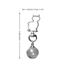 Llavero conmemorativo de pelo de mascota, medallón abierto para cenizas o pelaje de mascota, regalo recordatorio para gatos y perros - Multicolor - Ver 6