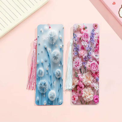 1 Acryl-Lesezeichen, Lernzubehör, Geschenklesezeichen für Büro, Blumen-Lesezeichen. Es ist eine ideale Wahl für Schreibwaren und Lesezeichen für Schulen und Büros. Schulmaterial, Schulanfang