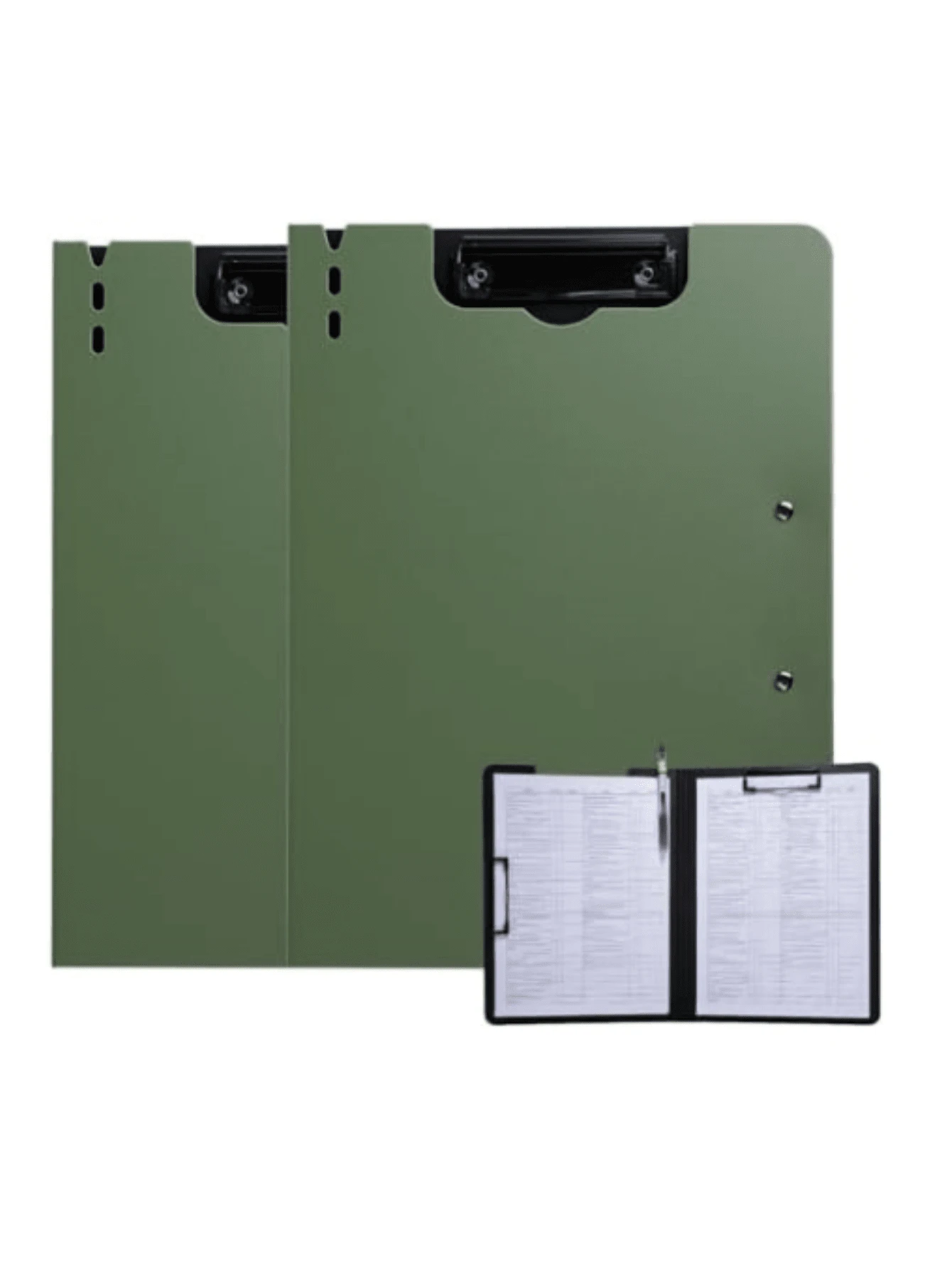 1pcA4 Clipboard Clipboard 2 Packs With Lid, Clipboard With 2 Clamps, Clipboard For Office/Construction Sites/School, Back To School, School Supplies - Multicolor - View 1