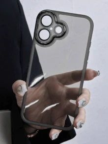 1pc Transparent Color Phone Case Set, Compatible With IPhone 17/17 Pro/17 Pro Max, Compatible With Redmi A3, Note 13 Pro Plus 5G, Pico X6, With Camera Lens Protection, Basic Colors: Blue, Black, Purple,International Version, Not The Domestic Version - Black - View 5