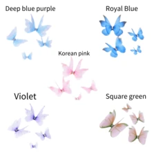 10/30/50/100pcs Double Layer Tulle Butterflies, 3D Polyester Embroidered, Applicable For Headwear, Wedding Decor, DIY Craft And Other Decorative Butterfly Accessories - Multicolor - View 11