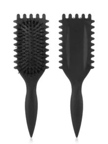 卷发梳 – 波浪边顺发梳，可定型卷发，软垫设计，减少毛躁和断裂，男女皆可获得明显的顺滑效果 - 彩色 - 查看 9