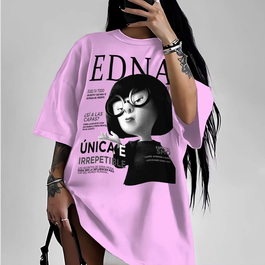 T-Shirt Women's Minimalist Milano Italia Italy Fashion Foreign Stylish Modern Cotton Casual Versatile