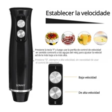 Licuadora, Licuadora de inmersión, Juego de licuadora de mano de 4 en 1, que incluye licuadora multifunción, batidor de huevos, picadora y vaso, adecuada para procesar alimentos y mezclar comida para bebés. - Tipo de Enchufe A USA (110-127V) - Ver 4