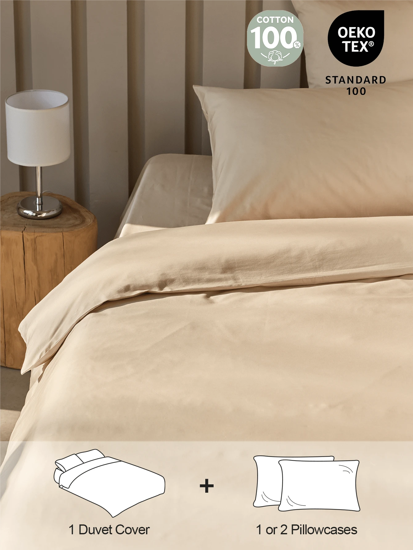 Cirelle [100% Cotton] 2/3pcs Duvet Cover Set (1pc Duvet Cover And 1/2pcs Pillowcase), Creamy White Color, With Button Closure Corner Ties, Classic Fashionable Simple Style, Ultra-Soft Skin-Friendly Breathable, Anti-Shrink Anti-Fade, Moisture-Wicking Fabric, Lightweight And Smooth, Machine Washable, For All Seasons All Size Bed -Twin, Full, King, Queen Size, Bedroom/Hotel/Dorm Use, Rama Bedtime Comfort, Mother's Day Gift, High-End Hotel Supplies, Back To School Dorm Essentials, Housewarming Gift - View 1