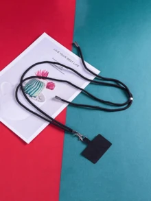 Universal Phone Case Lanyard Adjustable Length Crossbody Strap Neck Hanging Connector Clip Durable And Sturdy - Black - View 1