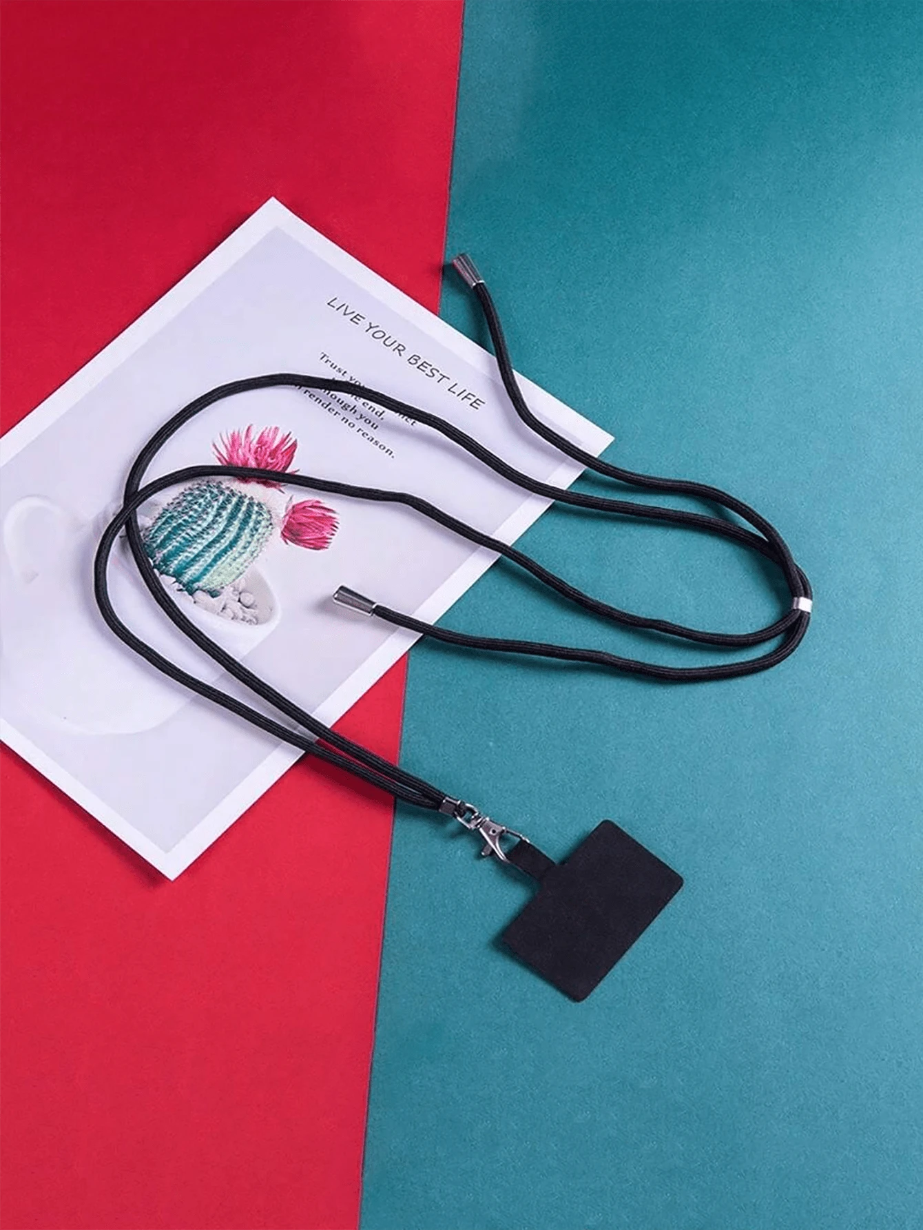 Universal Phone Case Lanyard Adjustable Length Crossbody Strap Neck Hanging Connector Clip Durable And Sturdy - Black - View 1