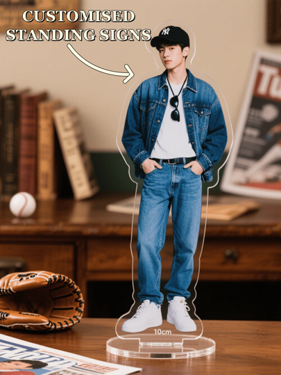 1pc Customized Acrylic Photo Stand, Personalised Photo Frame, Mother's Day/Valentine's Day/Graduation Gift, Couple's Home Decoration, Living Room Bedroom Office Decoration, Ideal Gift For Him, Ideal Gift For Her, Back To School, Ideal Gift For Family, Anniversary, Valentine's Day, Mother's Day, Birthday, Youth's Day, Father's Day, Graduation Ceremony, Wedding, Xmas Decoration, Autumn Home Refresh