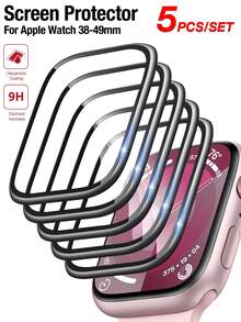 Yezodawee 5 件装适用于 Series 10 屏幕保护膜 42 毫米 - 防刮、自修复 42 毫米软屏幕保护膜、无气泡、高清清晰、3D 弧形边缘全覆盖保护壳、全保护超薄轻质防刮智能手表屏幕保护膜， - 5 Pcs - 查看 1