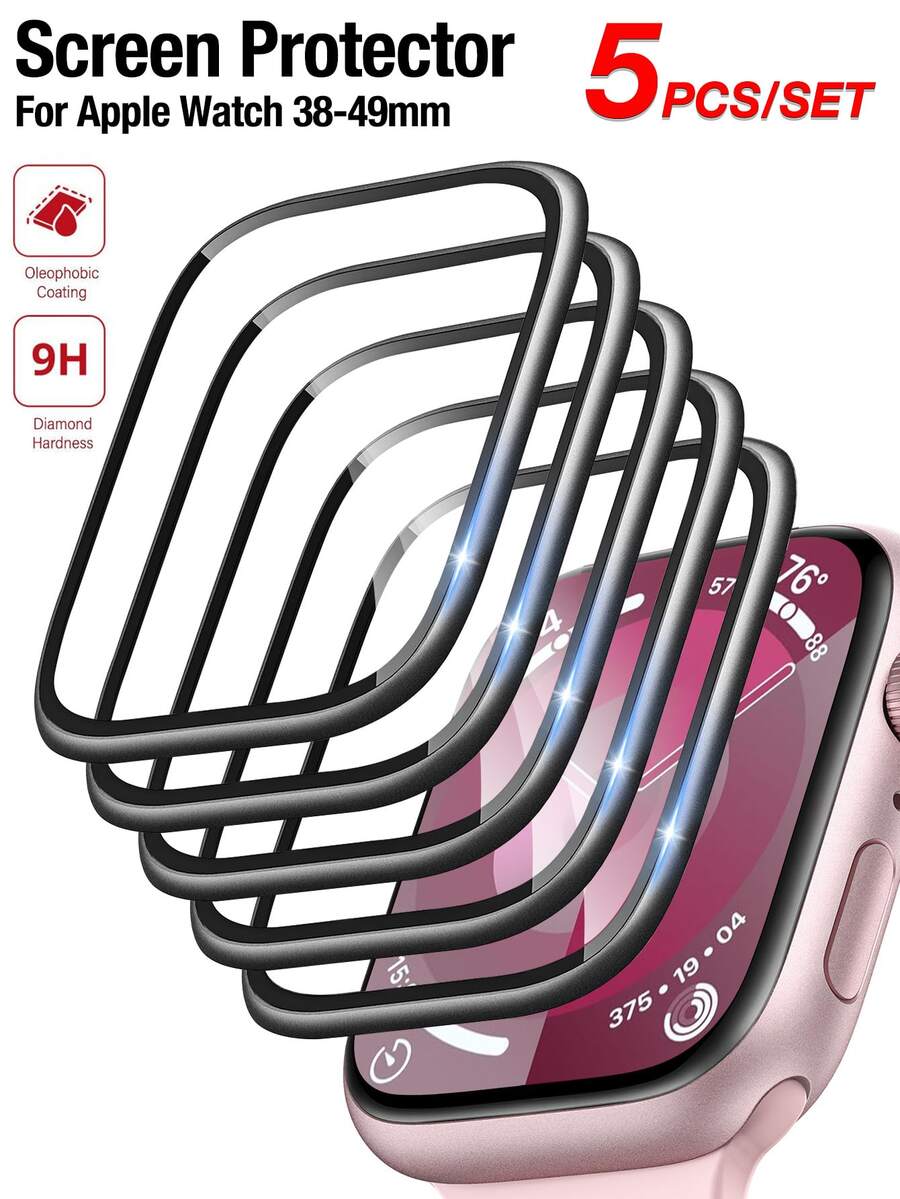 Yezodawee 5 件装适用于 Series 10 屏幕保护膜 42 毫米 - 防刮、自修复 42 毫米软屏幕保护膜、无气泡、高清清晰、3D 弧形边缘全覆盖保护壳、全保护超薄轻质防刮智能手表屏幕保护膜， - 5 Pcs - 查看 1
