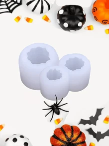 1pc Pumpkin Series Silicone Molds - Halloween-Themed Silicone Molds, Suitable For Making Handmade Scented Candles, DIY Handmade Ornaments, Indoor Ornaments, And Halloween Gifts. It Has High Heat Resistance And Can Be Made Multiple Times. After Being Made, It Can Be Used As A Halloween Decoration.