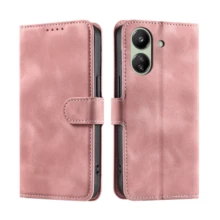 Leather Flip Wallet Case For  Redmi 13C 14C 13 12 A3 4G 5G Magnetic Card Stand Book Coque Phone Cover With Lanyard - Pink_Pink - View 2