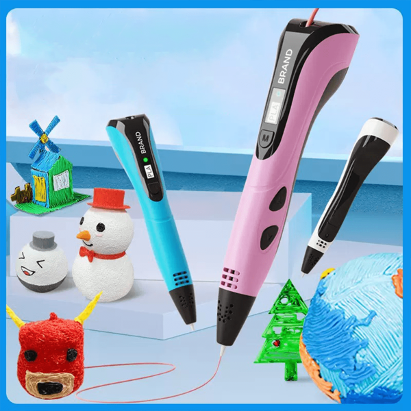 1 3D Solder Pen, 3D Printing Pen, Multi-Function Pen, 3D Graffiti Pen, Popular Creative DIY Tools, Suitable For Young Students, Including 393.7 Inch PLA Consumables, Birthday Gift (Random Color Of Cable, Random Style/Position/Color) School Supplies,Back To School