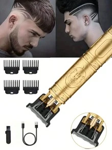 3-In-1 Men's Electric Shaver Razor With USB Charging, Carrying Three Blade Heads