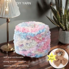 1pc Polyester 100.00% Yarn, Thick Yarn For DIY Knitting And Crocheting Blanket DIY Knitting Crafts Supplies - Multicolor - View 4