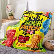 Rainbow Candy Themed Microplush Blanket - Soft Printed Flannel Throw, Comfortable All Season Sofa And Bed Cover, Machine Washable, Great For Travel, Camping, Napping And Gifting, Modern Design With Happy Candy World - Multicolor - View 3