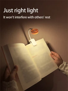 1 pieza Luz de libro con clip ajustable de color LED, lámpara de escritorio portátil para oficina, dormitorio, sala de juegos, luz nocturna pequeña, regalo perfecto de Navidad (baterías no incluidas), diseño minimalista, ligero, iluminación LED ahorradora de energía, imprescindible para usuarios de oficina