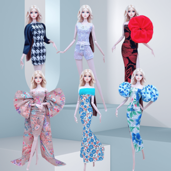 1 Set Handmade Fashion Doll Clothes For 11.5 Inch Doll Fashion Leggings 1/6 Doll Clothing Dolls Accessories 30 Cm Doll Dress (Not Include Doll)