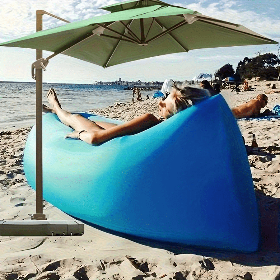 Aufblasbares Sofa: Multifunktional, faltbar, weich & schnell aufblasbar, tragbar & leicht, leicht zu reinigen, langanhaltend Polyestermaterial aufblasbares Sofa, hohe Qualität, geeignet für Camping, Strand, Outdoor Lässig Kissen, Weihnachten, Halloween, Thanksgiving Geschenk