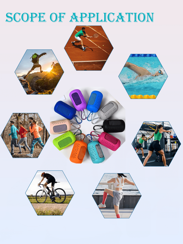 Asciugamano sportivo rinfrescante, assorbente del sudore e ad asciugatura rapida, adatto per attività all'aperto in estate