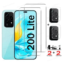 2+2 Piezas Protector de Pantalla para Honor 200 5G/400Pro, con Protector de Lente de Cámara, Dureza 9H, Película de Vidrio Templado Anti-Arañazos, Compatible con Funda de Teléfono, Anti-Huellas Dactilares. Protector de Lente de Cámara Honor 200 Pro Apto para Honor 200 Lite/Honor 200 Protector de Pantalla de Vidrio Templado