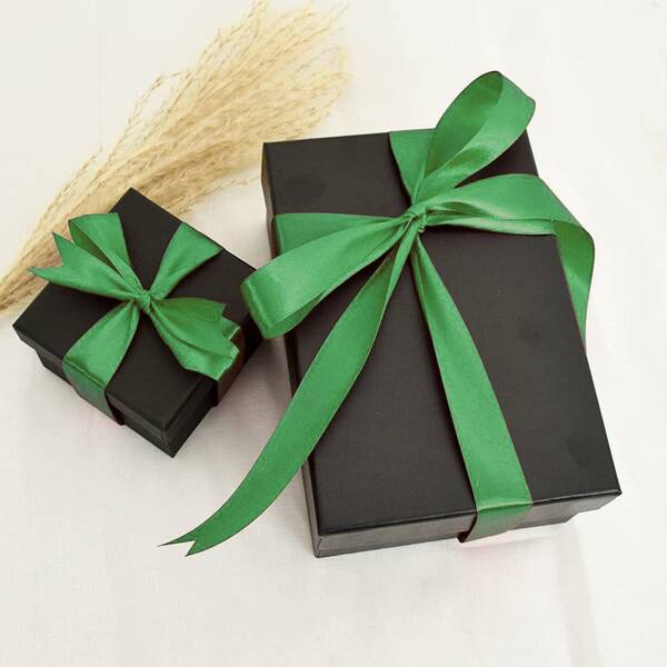 1roll Green Ribbon, Solid Color, Double-Sided Ribbon Gift Wrapping, Happy Birthday Party Decoration, Each Roll Approximately 220cm